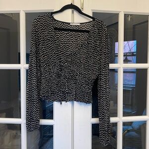 Zara Polka Dot Blouse Black & White